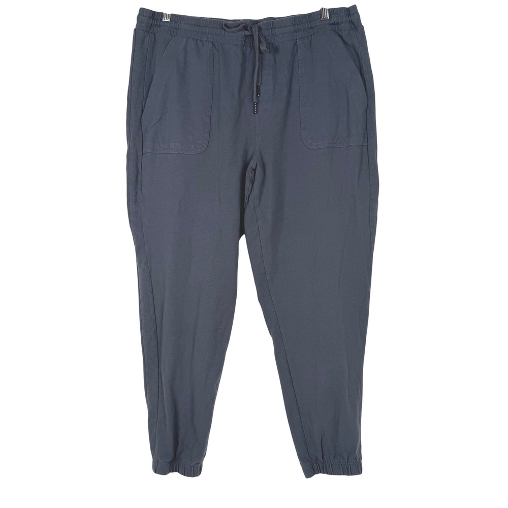 Avia‎ Womens XL Grey Blue Cotton Blend Drawstring Jogger Pants AV12100021483